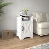 Vynxaria Farmhouse Nightstand with Charging Station ¨C Rustic Elegance & Functionality - 3 of 4