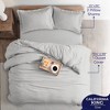 American Soft Linen Luxury Ultra Soft 100% Cotton Sateen Weave Solid Duvet Cover Set - Includes 1 Duvet Cover & 2 Pillow Sham Set - 3 of 4