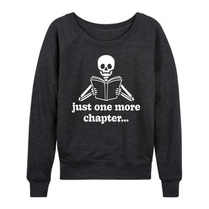 Women's - Instant Message - Skeleton One More Chapter Lightweight French Terry Slouchy - 1 of 4