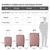 FURNIinspire Bag And Luggage Sets 3 Piece Rolling Luggage, Hard Shell Travel Suitcases Set with Wheels Telescopic Handle, Pink, 21.06"*11.42"*30.12" - 3 of 4