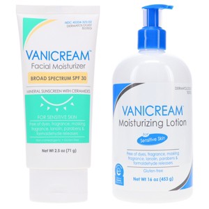 Vanicream Lite Lotion 16 oz & Daily Facial Moisturizer Broad Spectrum SPF 30 2.5 oz Combo Pack - 1 of 4