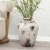 LuxenHome Distressed Off-White with Brown Milk Jug 16.1-Inch Tall MgO Vase Multicolored - image 3 of 4