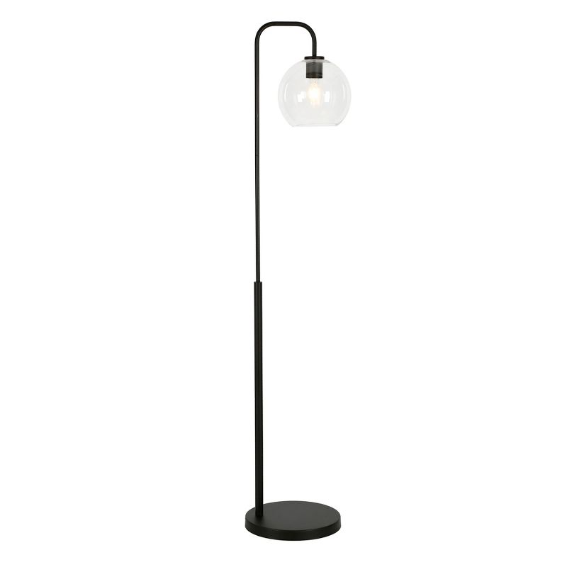 Hampton & Thyme Arc Floor Lamp with Round Glass Shade, 4 of 14