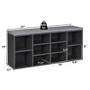 Costway Wooden Shoe Bench 10-cube Storage Organizer With Padded Cushion &  Umbrella Holder : Target