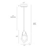 LNC Marvinbell Luxury and Glam Teardrop Integrated LED Crystal Kitchen Island  Lights, Gold ,4.3in/14.5in/37.4in - 3 of 4