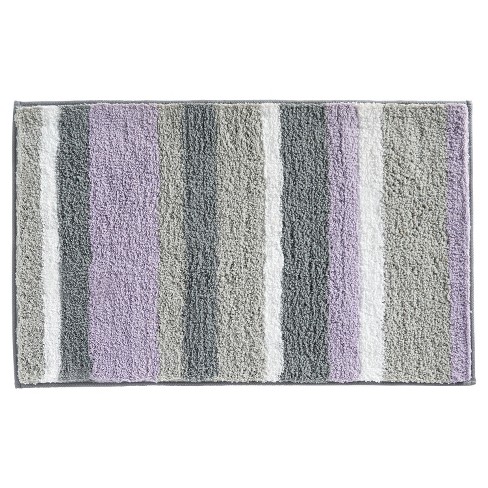 Stripe Bath Rug 34 X21 Lavender Gray Idesign Target