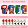 Joyfy 28 Packs Valentines Day Cards with Sports Toy Game  with Soccer Football Volleyball Basketball for  Kids Classroom Exchange - 3 of 4
