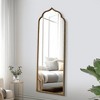 MAYEERTY Full-Length Mirror Iron Thai Beaded Right Angle Arch Gold 59x20x1in No Stand - 2 of 4
