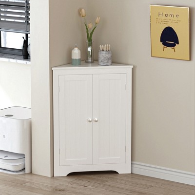 Storage Cabinet, Accent Cabinet with Solid Wood Feet