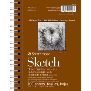 Strathmore 400 Series Sketch Pad, Side Wire Binding, 100 Sheet, 5.5x8.5 inch, 1 Count - 1 of 1
