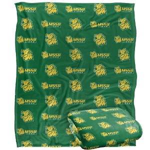 Missouri Southern State University Logo Pattern Silky Touch Blanket White 50x60 - 1 of 4