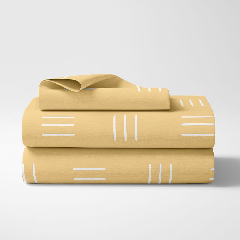 Sweet Jojo Designs Gender Neutral Unisex Kids Twin Sheet Set Boho Hatch Yellow and White 3pc, 3 of 6