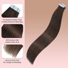 Jessie's Wig 16-26 Inch Tape In Hair Extensions 50g For Women Thin Hair Straight #2 Dark Brown 20 Pcs/Pack - 2 of 4