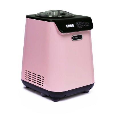 Whynter 1.28 Qt. Compact Upright Automatic Ice Cream Maker with Stainless Steel Bowl Limited Black Pink Edition