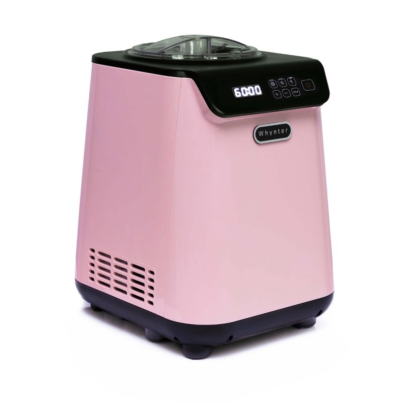 Whynter 1.28 Quart Compact Upright Automatic Ice Cream Maker with Stainless Steel Bowl Limited Black Pink Edition, 1 of 4