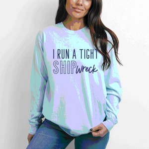 Simply Sage Market I Run A Tight Shipwreck Garment Dyed Long Sleeve - 1 of 4