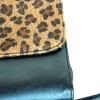 Slickblue Leopard Pattern Satchel, Faux Leather Handbag with Strap and Zipper Pocket, 14.5"x1.5"x9.5" - 2 of 3
