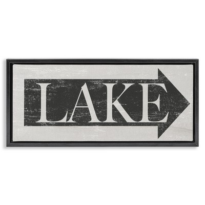 Stupell Industries Distressed Lake Arrow Sign, 25" x 11"