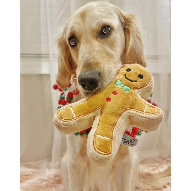 Midlee Christmas Sugar Cookie Plush Dog Toy (Gingerbread Man, Large), 2 of 7