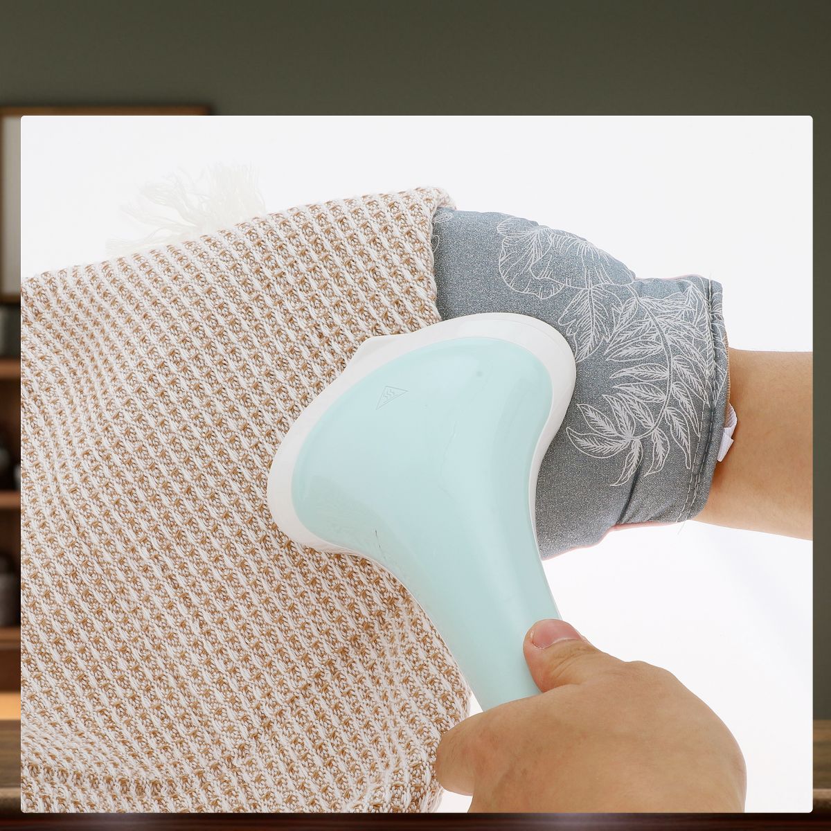 Unique Bargains Round Garment Steamer Ironing Gloves 1 Pc - thumbnail 4