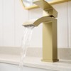 Grungis Single Hole Bathroom Sink Faucet,Waterfall Bathroom Faucets for Home Sinks - 2 of 4