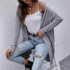 Women's Long Cardigans Knit Buttonless Design Loose Cardigans Long Sleeve - 2 of 4