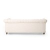 3-Seat Sofas with Wooden Legs, Mid-Century Modern Upholstered Couch, Retro Style for Living Room and Study - 4 of 4
