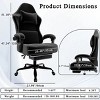 Ergonomic Gaming Chair, Electronic Gaming Chair With Massage Lumbar Support And Foot Pedals, Fabric Computer Chair - 4 of 4