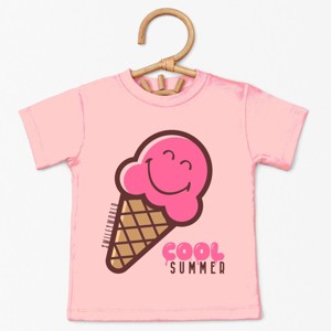 The Juniper Shop SmileyWorld Cool Summer Ice Cream Pink Toddler Short Sleeve Tee - 1 of 4