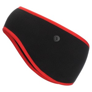 Unique Bargains Polar Fleece Stretchy Winter Running Sweatband with Button Ear Warmer Headband - 1 of 4
