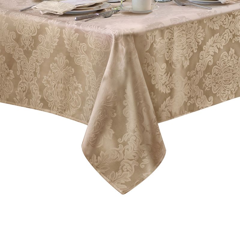 Barcelona Damask Stain Resistant Tablecloth ~ Elrene Home Fashions, 1 of 4