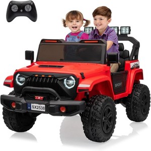 24V Kids Car,2-Seater Ride on Electric Vehicle Truck with Remote Control and LED Lights - 1 of 4