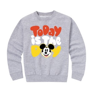 Boys' - Disney - Today Is The Day Graphic Long Sleeve Fleece Sweatshirt - 1 of 4