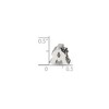 Black Bow Jewelry Sterling Silver Letter A Polished Bead Charm, 10mm - 2 of 3
