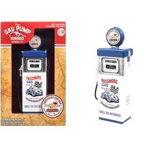 1951 Wayne 505 Gas Pump "Busted Knuckle Garage" White and Blue "Vintage Gas Pumps" Series 17 1/18 Diecast Replica by Greenlight - 1 of 3