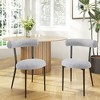 Lyngins Modern Armless Dining Chairs (Set of 2), Kitchen Chairs with Curved Open Back, Living Room Chair with Metal Frame - 2 of 4