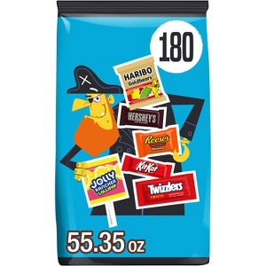 HERSHEY'S Chocolate and Sweets Assorted Halloween Candy Variety Bag - 55.35oz/180pc - 1 of 4
