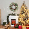 22 Inch Artificial Christmas Wreath Red Berry Pine Needles Pine Cones Eucalyptus Leaves Outdoor Front Door Holiday Decor - 4 of 4