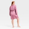 Women's Short Satin Robe - Auden™ - 2 of 3