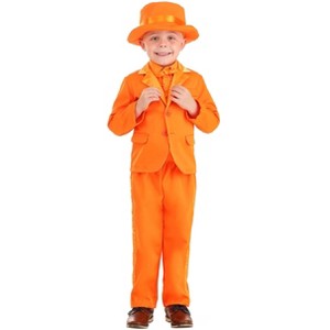 HalloweenCostumes.com Toddler Orange Tuxedo Outfit for Boys, Classy Halloween Suit Costume - 1 of 4