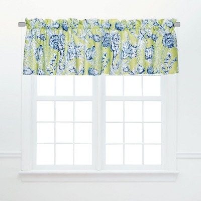 C&f Home Fenwick Isle Green Cotton Valance Window Treatment : Target