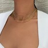 Adornia Tarnish Resistant 18k Gold Plated Set of 3-Chain Necklaces - 2 of 4