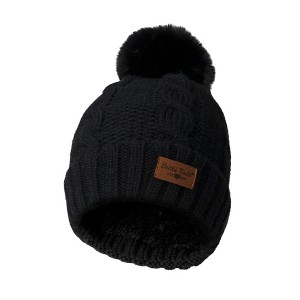 Britt's Knits Cozy Classics Pom Hat Winter Cozy Fur Pom Knit Beanie Hat Skull Cap for Women & Girls - 1 of 4