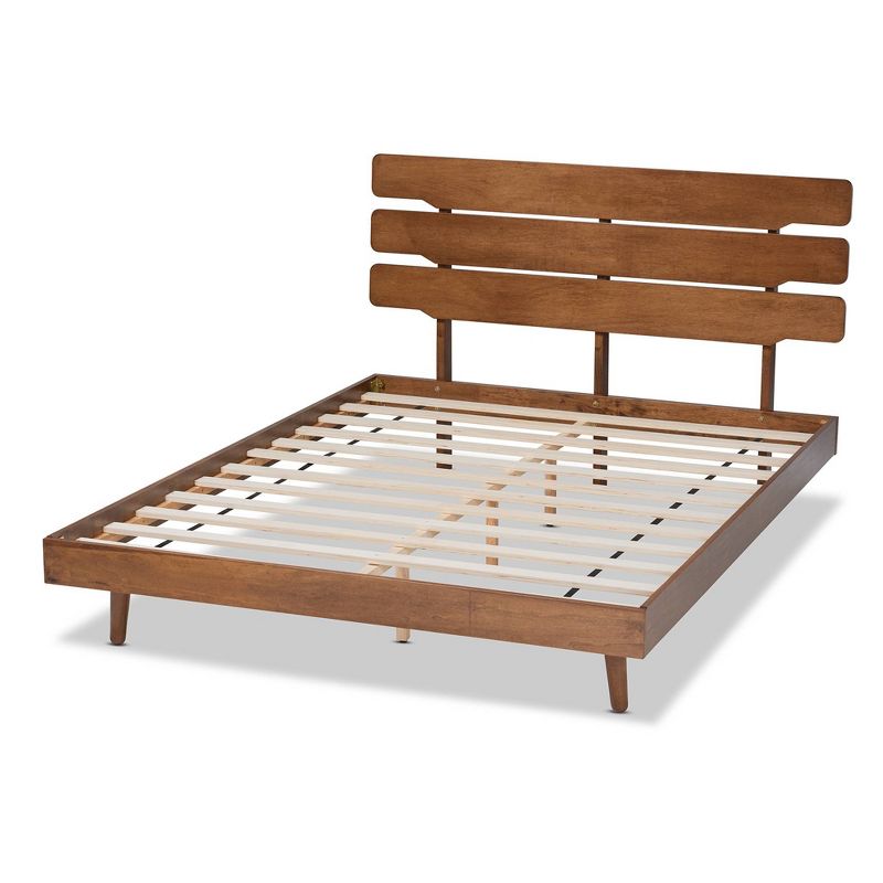 Queen Anzia Wood Platform Bed Walnut - Baxton Studio, 4 of 10