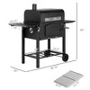 Kumasinova Charcoal Grill,BBQ with Adjustable Height,Portable Barbecue with Folding Shelves,Thermometer,Bottle Opener for Outdoor Camping & Picnic - 3 of 4