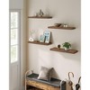 Wall Shelves Set of 4/5, Floating Shelves, Wall Mounted, Display Shelves for Picture Frames, Wall Decor, Hanging Shelf for Living Room, Kitchen - 4 of 4