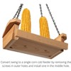JCs Wildlife Cedar Squirrel Swing Corn Cob Feeder - Holds 2 Ears of Corn - Squirrel Feeder, Squirrel Corn Feeder Chair - Cute Swing Feeder for - 3 of 4