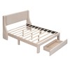 CAVINAS Full/Queen Size Velvet Upholstered Platform Bed Frame with Big Storage Drawer,No Box Spring Needed - 4 of 4