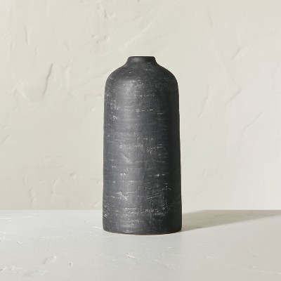 9" Distressed Ceramic Vase Dark Gray - Hearth & Hand™ with Magnolia