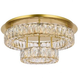 Elegant Lighting Monroe 2 - Light Flush Mount in  Gold - 1 of 4
